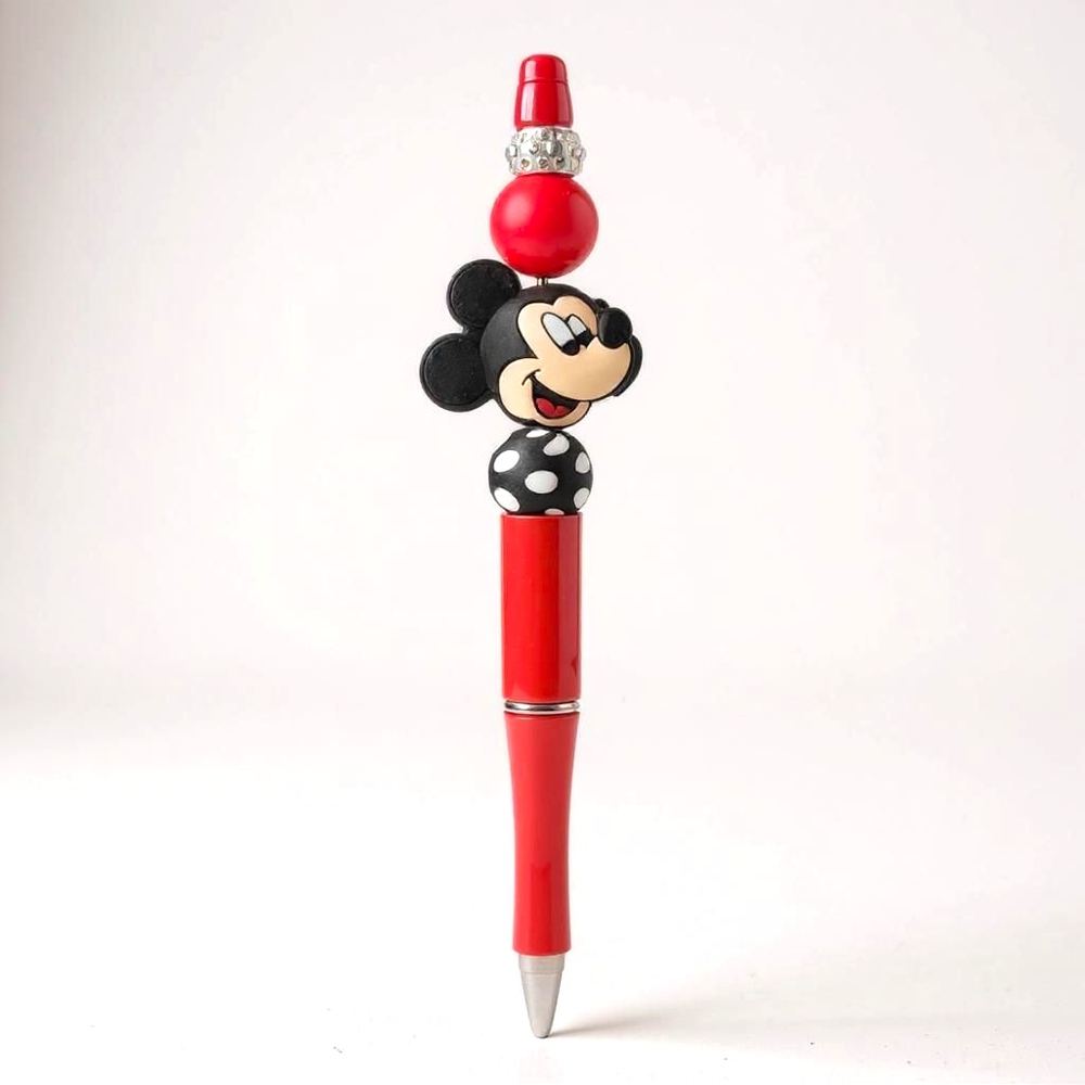Limited Edition Mickey & Minnie Rhinestone Beaded Pen Set- Gift Box Included - Picture 2 of 13